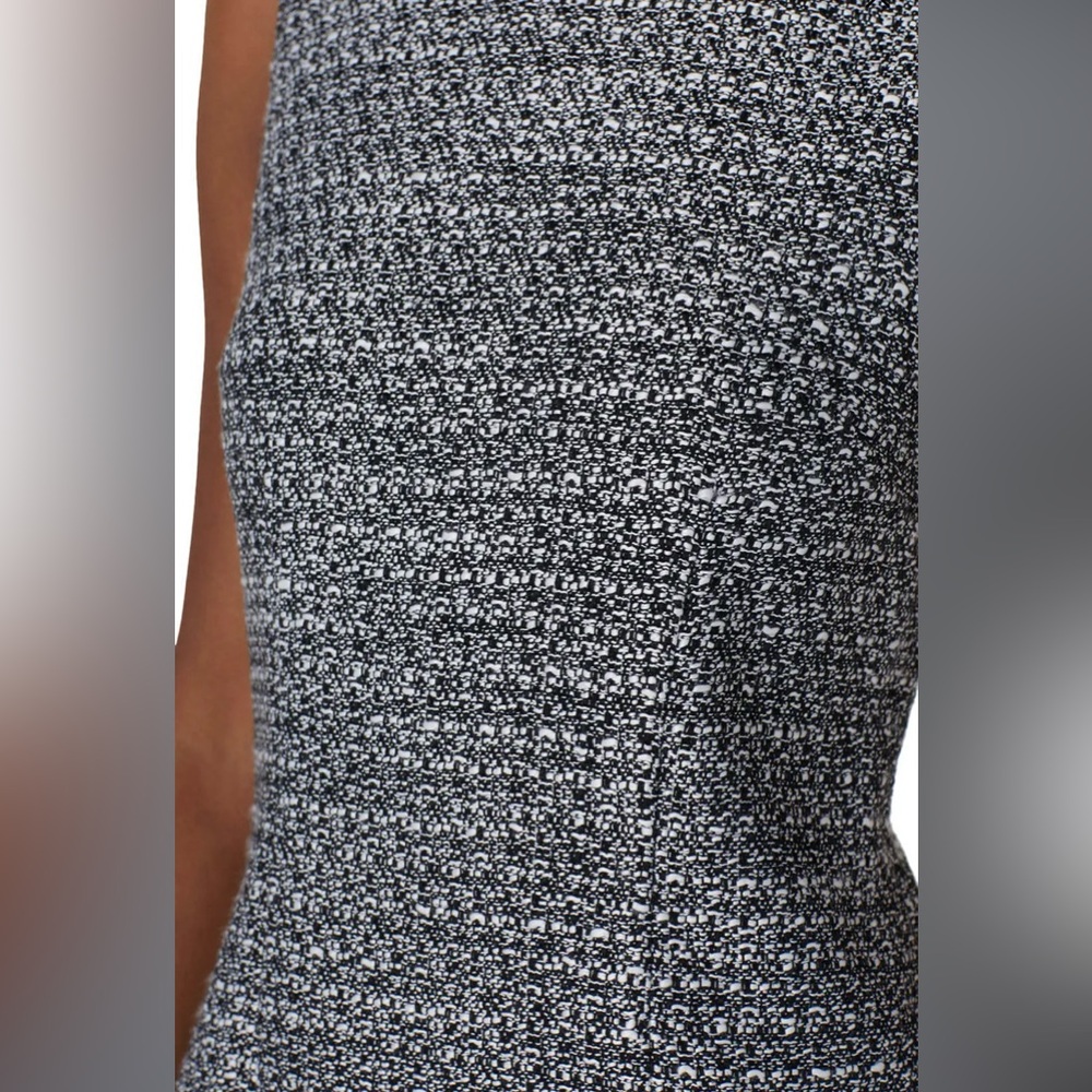 Adam Lippes Collective Gray Tweed Sheath Dress Sleeveless Crew Neck Size 12 - Picture 4 of 14